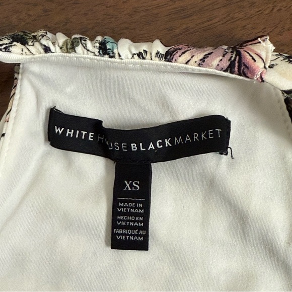 White House Black Market XS Floral Tiered Halter Tank Top Blouse Summer Chic - Picture 4 of 7